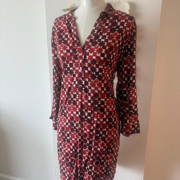 Nic & Zoe Multicolor Knit Dress – Rust, Cream & Taupe – NWT - Picture 2 of 8